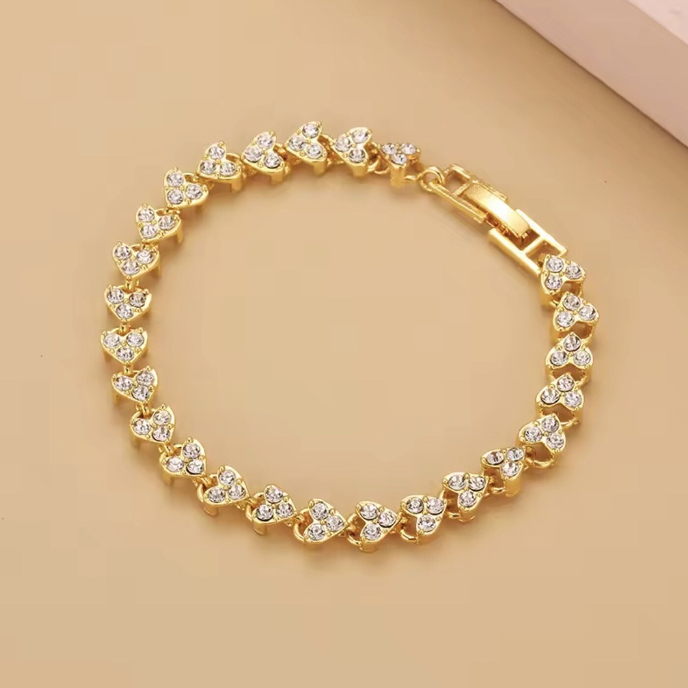 Crystal Heart Bangle by Frosted Flame
