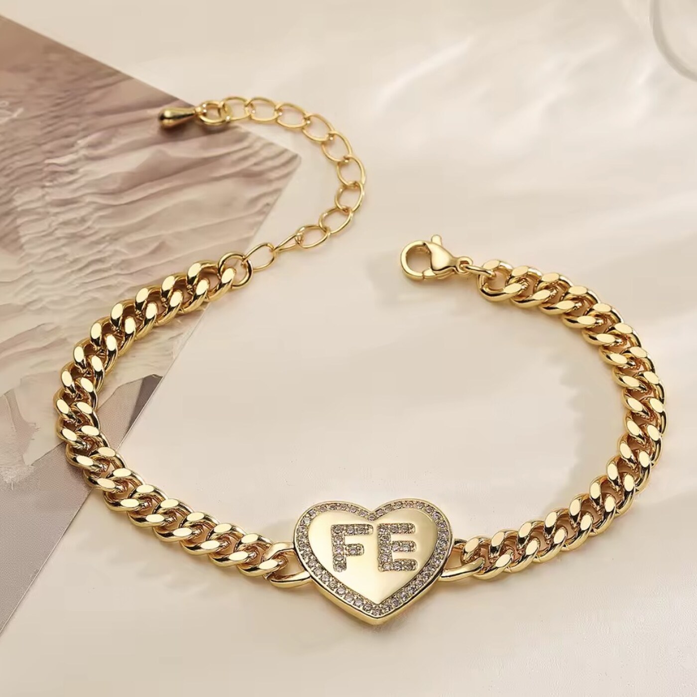 FE Heart Link Bracelet by Frosted Flame