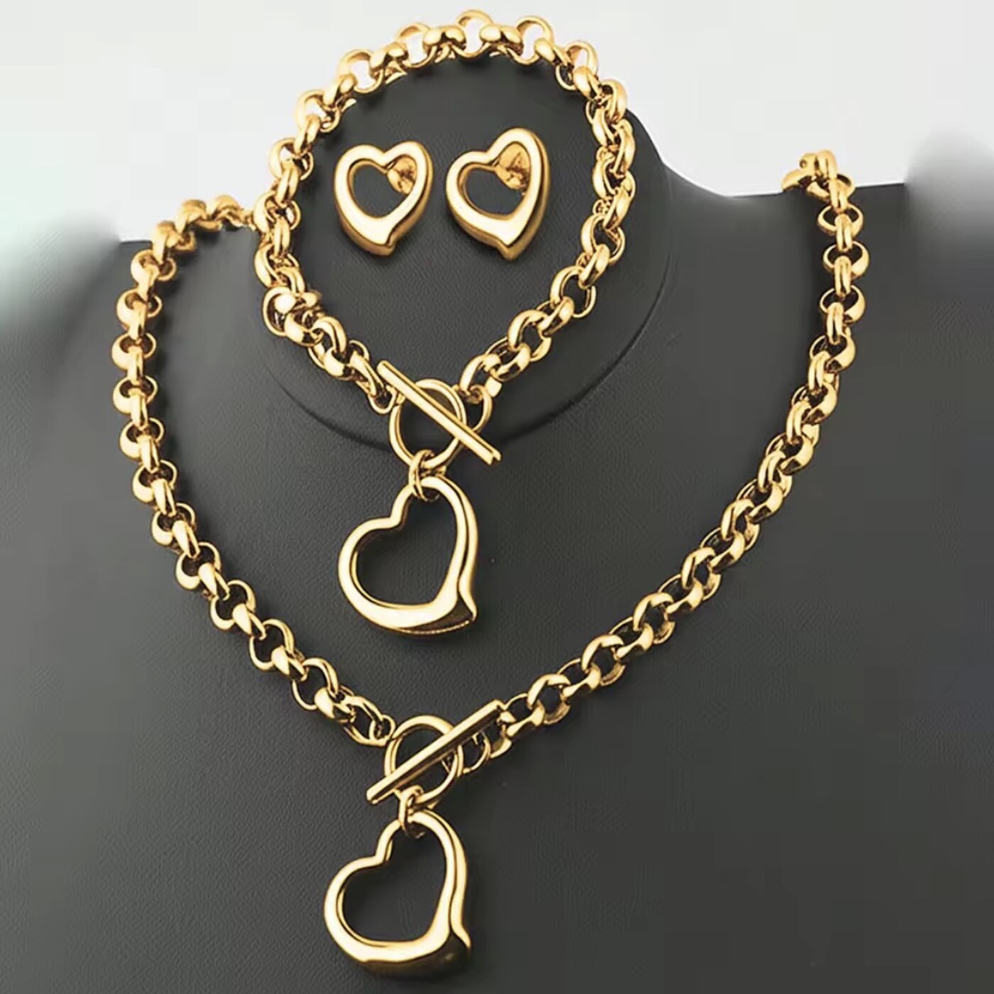 Open Heart Jewelry Set by Frosted Flame