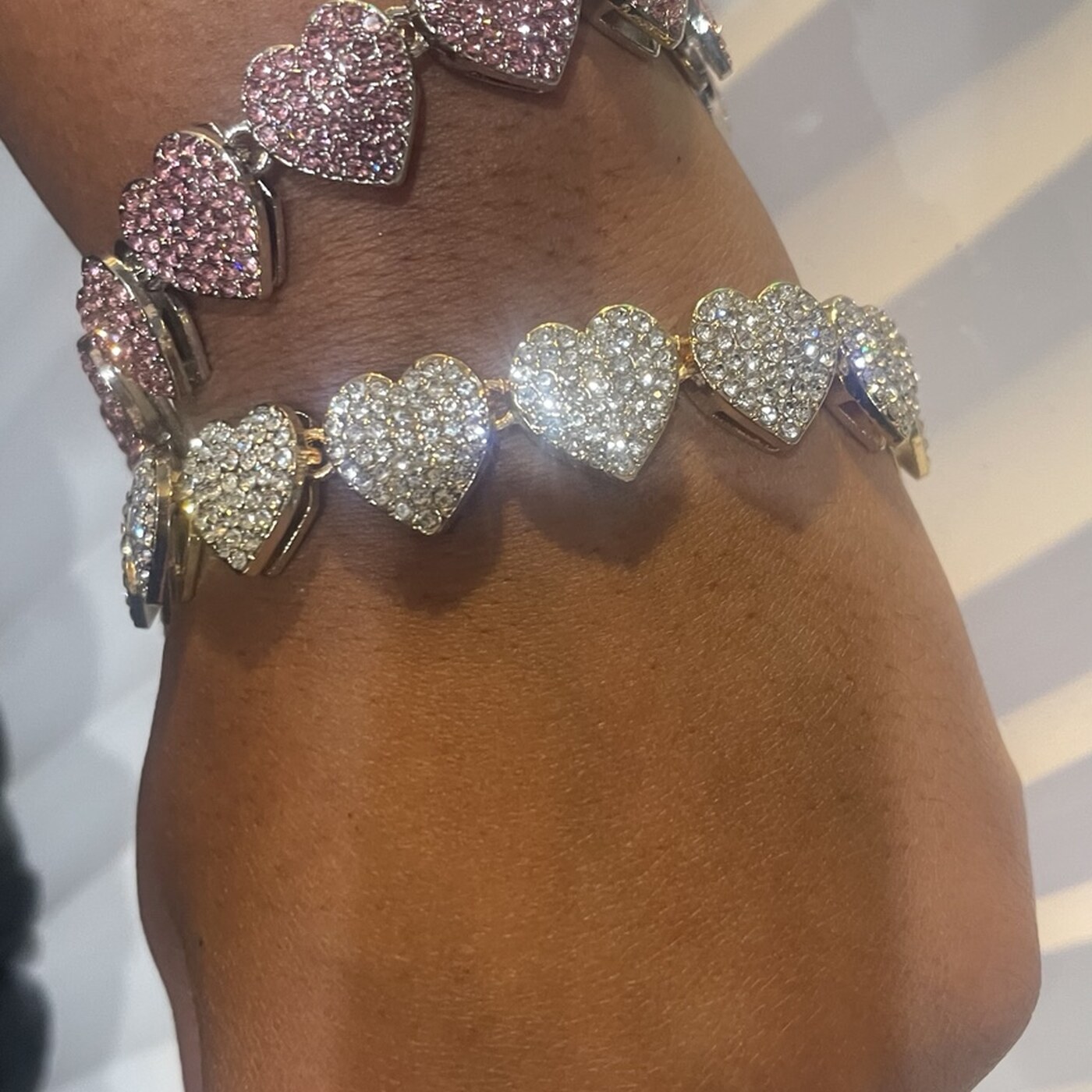 Pavé Heart Link Bracelet by Frosted Flame