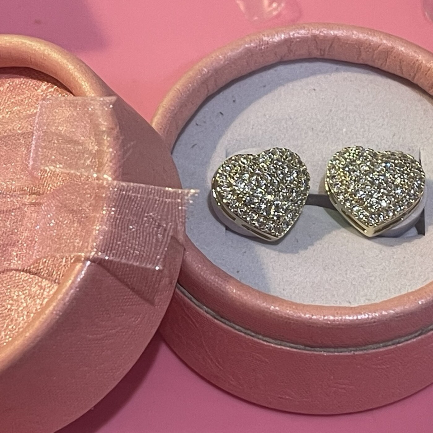 Pavé Heart Stud Earrings by Frosted Flame
