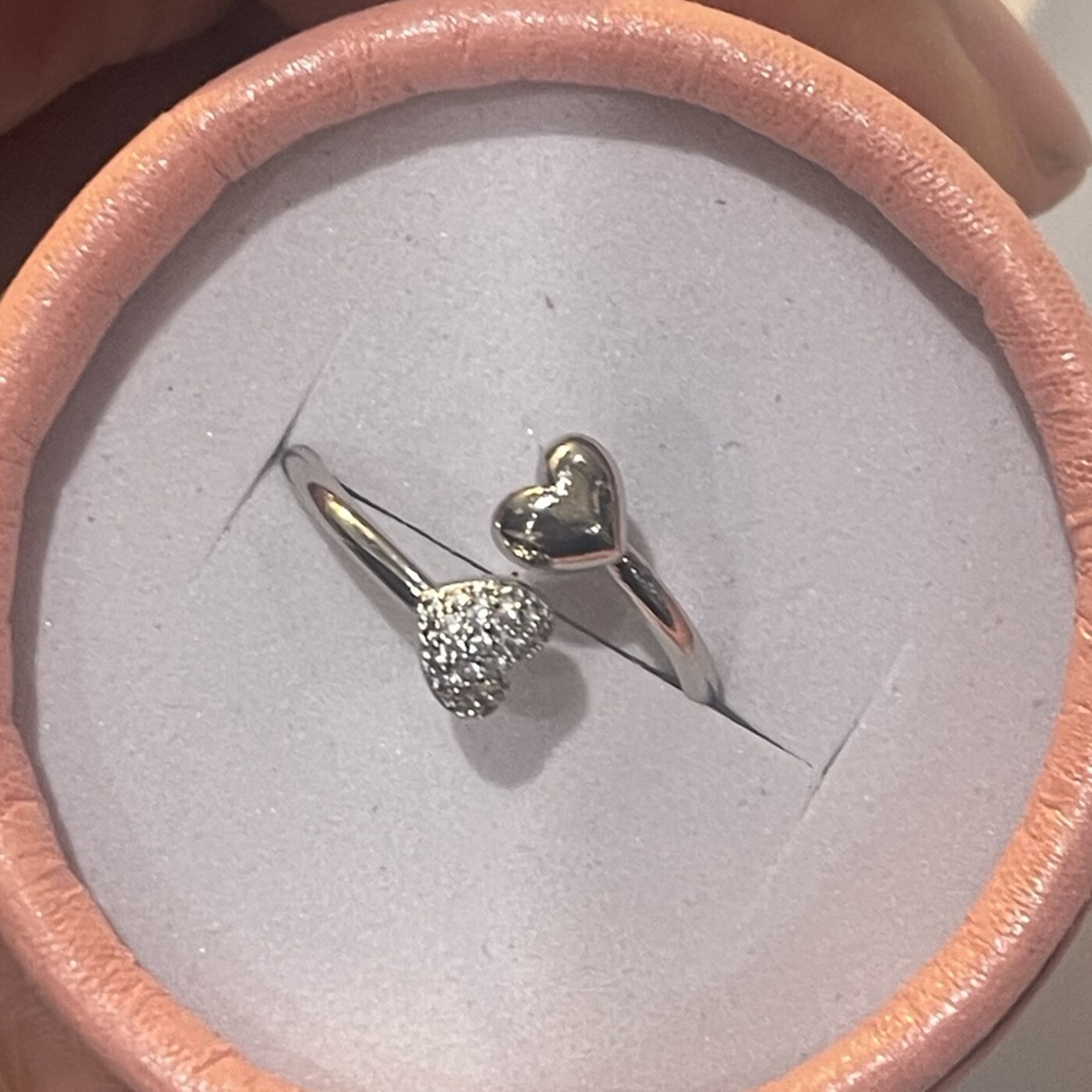 Two-Heart Adjustable Ring by Frosted Flame
